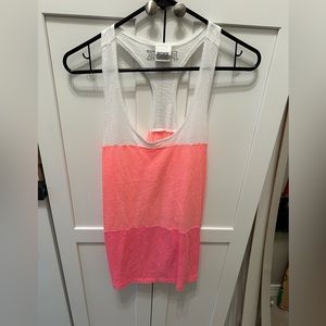 Victorias Secret Pink color block racer back tank top